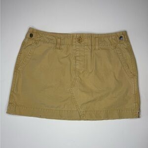 Vintage American Eagle Mini Skirt Womens 8 Tan Y2K Utility